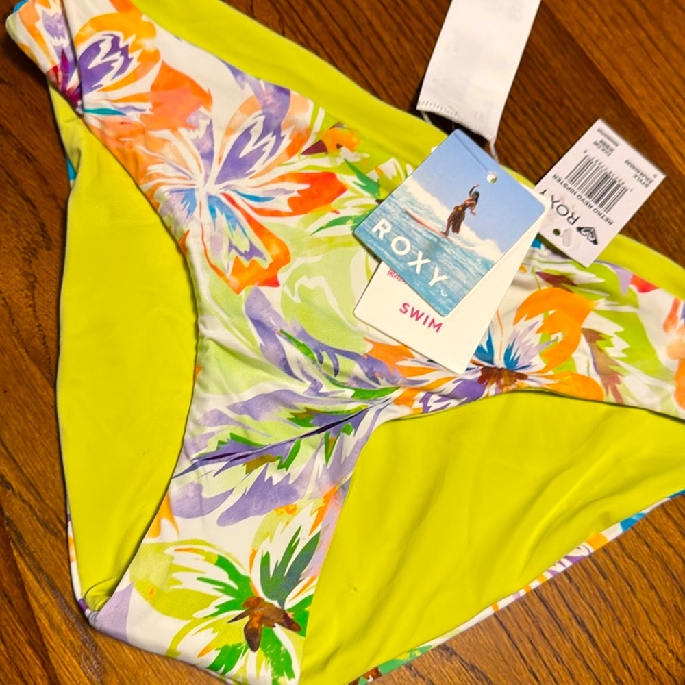 👙 ROXY RETRO REVO HIPSTER SIZE small Reversible BOTTOM NEW w tags !